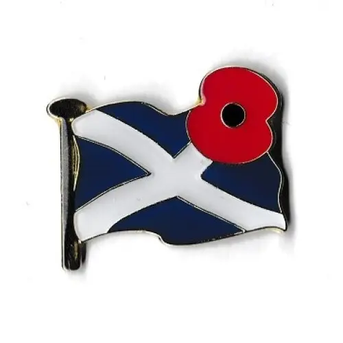 Poppy Flag Enamel Pin (Scotland)