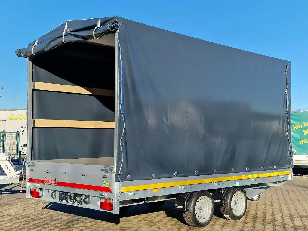 2,7to. Eduard Hochlader Tandemachser Kasteninnenmaße: 4,06×2,00×2,00m Planenanhänger 